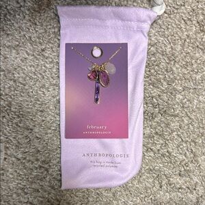 Anthropologie February Necklace with Purple Accents